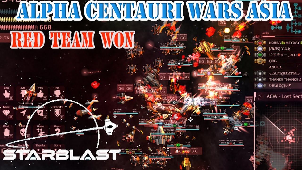 Alpha Centauri Wars 7 | Red Tean Won In ACW ASIA Battle +2h | ACW Starblast.io October 2019