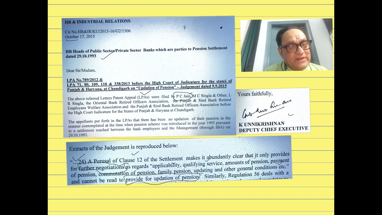 HC का judgement पढ़कर IBA और UFBU बताये कि 1993 का AGREEMENT 2015 में विचाराधीन था?