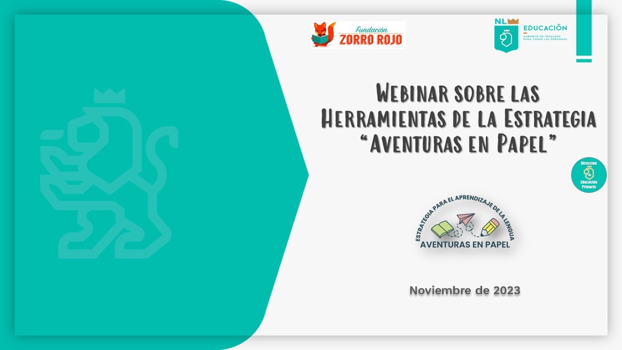 WEBINAR HERREMIENTAS DE LA ESTRATEGIA AVENTURAS EN PAPEL ZORRO  ROJO nov 23