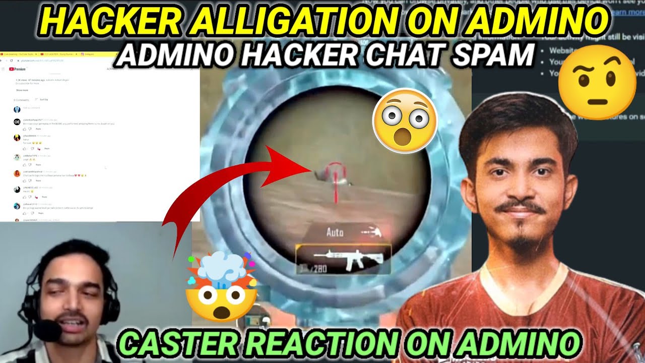 OR admino hacker chat spam 😱 hacking alligation on admino 🤯 caster reaction 🤨