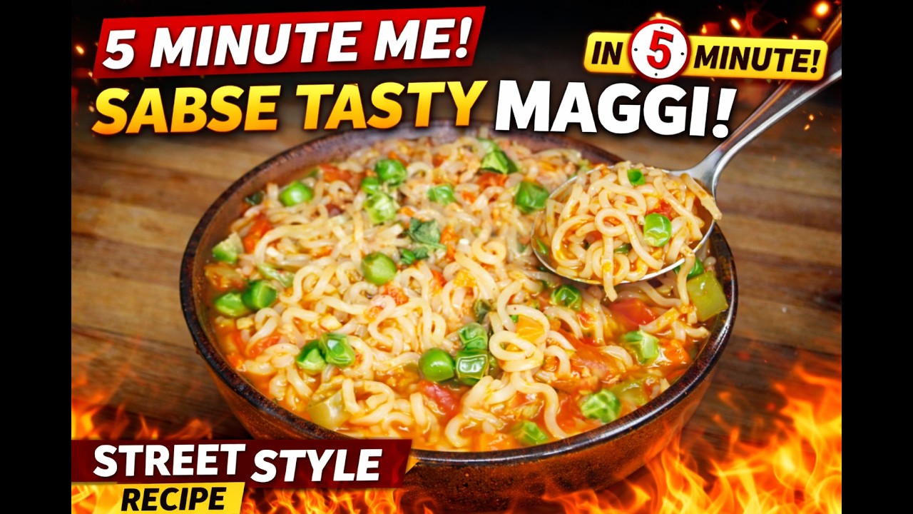 सिर्फ 5 मिनट में लाजवाब मैगी 😍 | Maggi Recipe | Maggi Banane ka Tarika