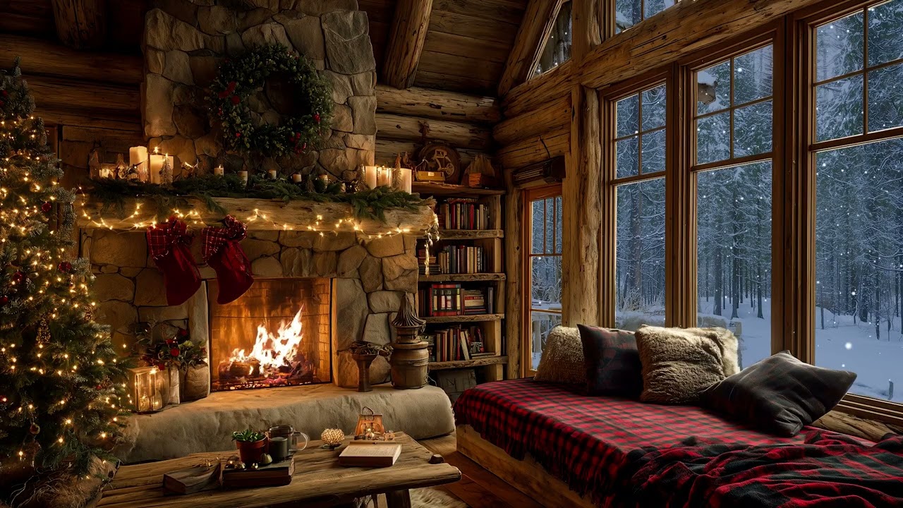 Relaxing Piano Music Fireplace Ambience With Cozy Crackling Fire For Deep Calm Sleep