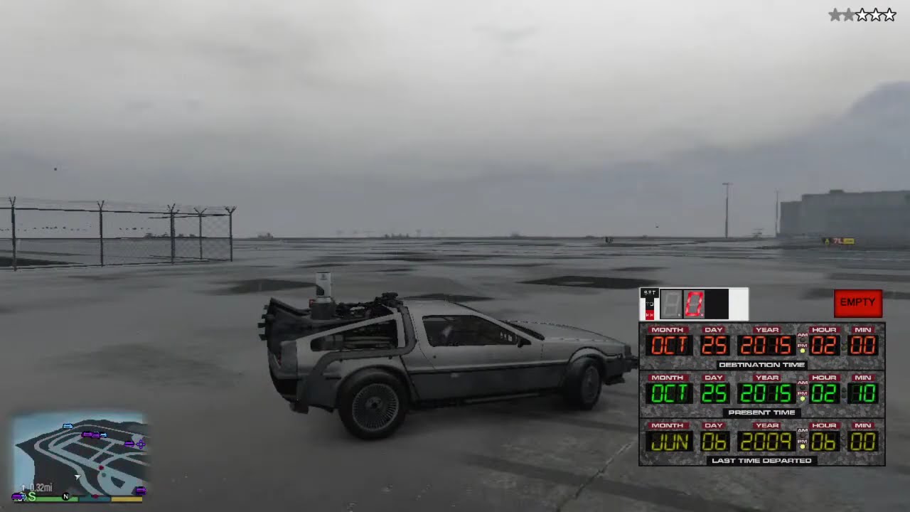 Back To Future Deloreans Vs Cops 2 GTA V