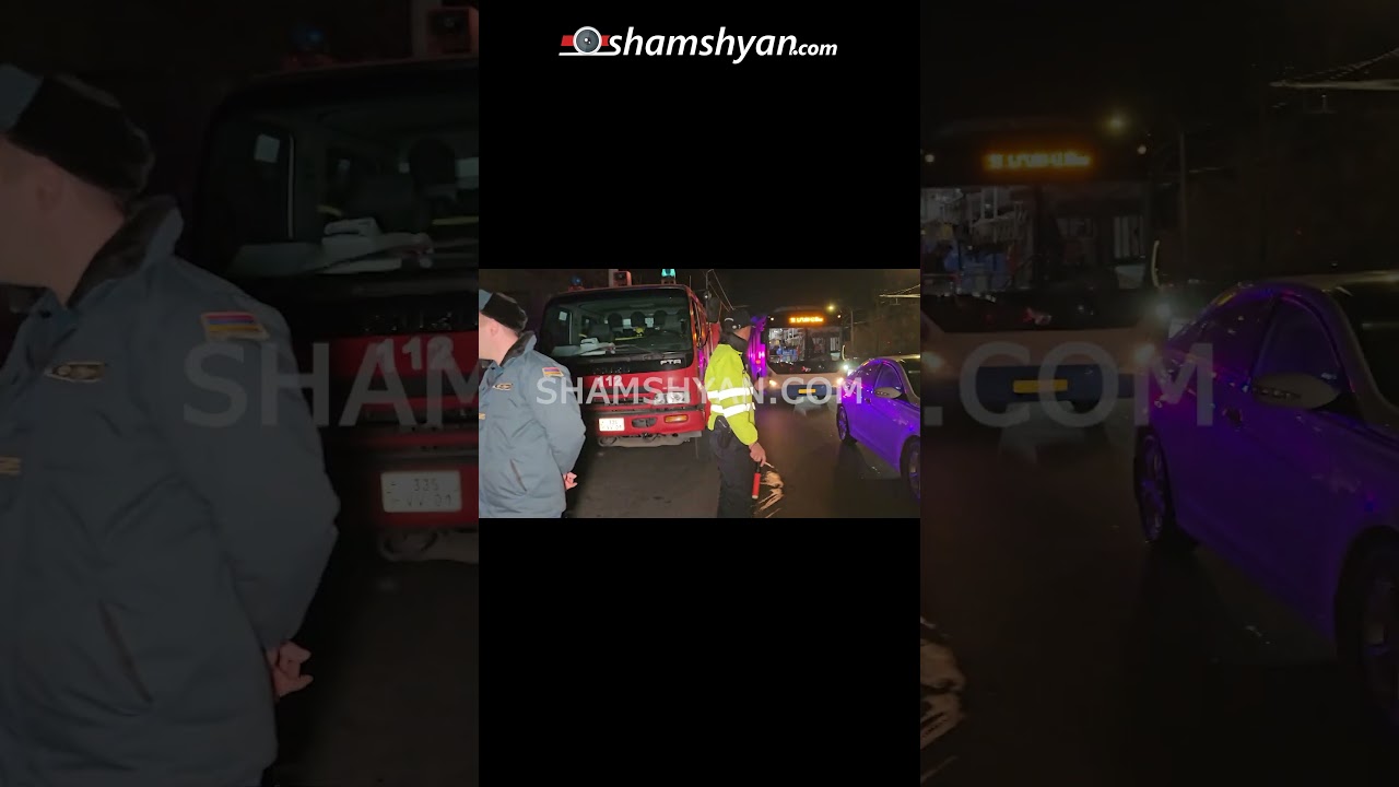 На проспекте Мясникяна автомобиль &laquo;Лада&raquo; столкнулся с электрическим столбом: 4 человека пострадали.