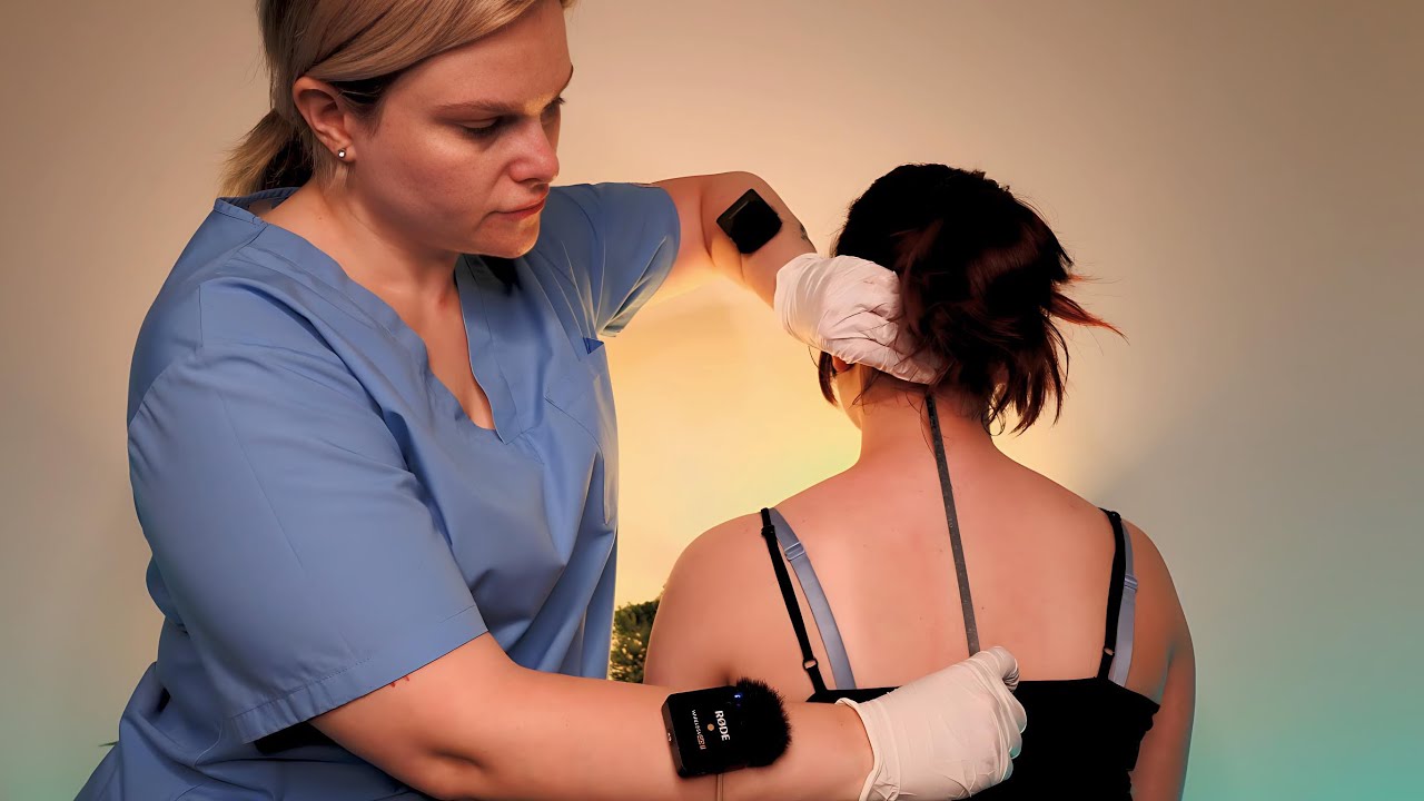 Real Person ASMR Orthopaedic Exam - Checking Neck, Spine & Back Health