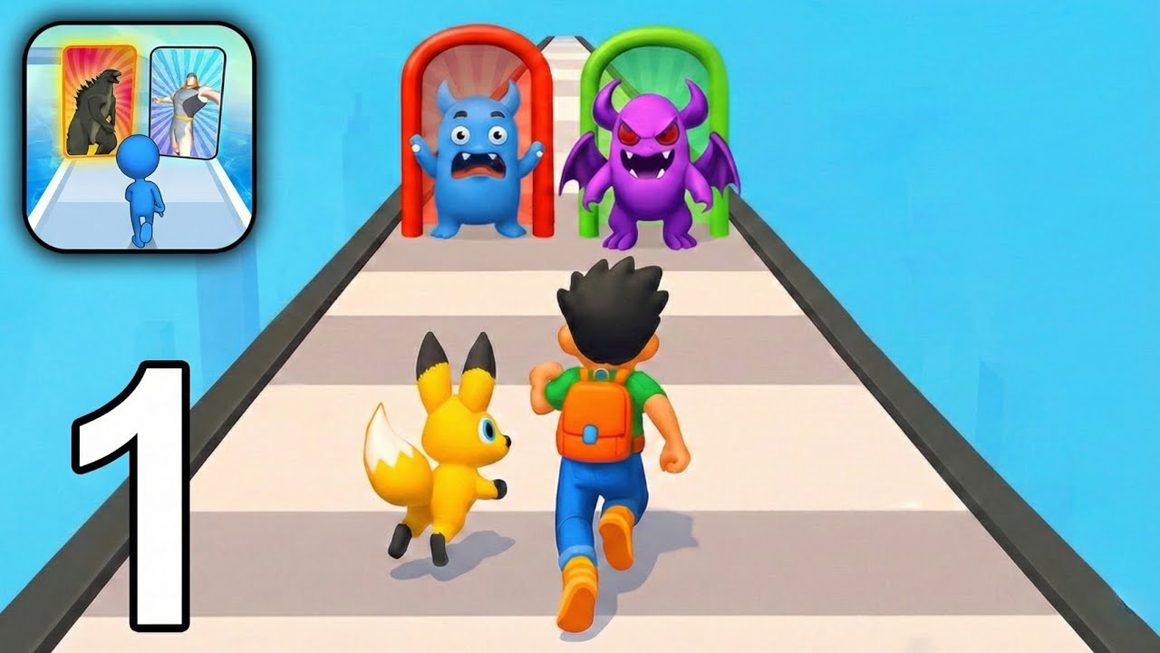 Monster Fight: Running Game – Gameplay Walkthrough Part 1 - Run & Fight Monsters (Android & iOS)