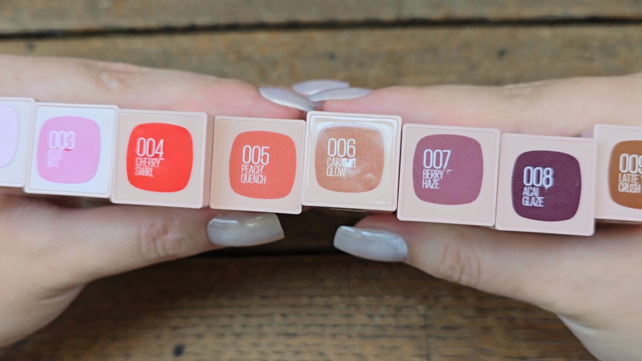 Maybelline Lifter Glaze Oil Balms (8 Shades) #makeupswatches #maybelline #makeup