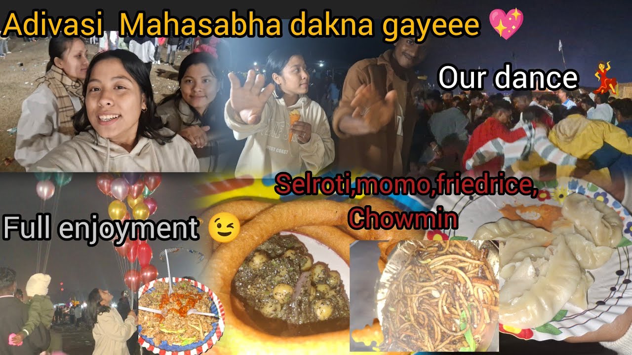Vlog-166 went to ADIVASI MAHASABHA🥰!! OUR GROUP DANCE 💃 🤣!! 