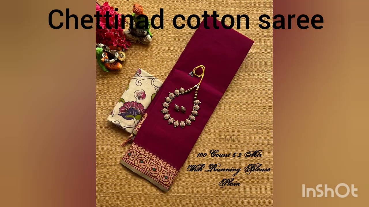 Chettinad cotton saree with blouse