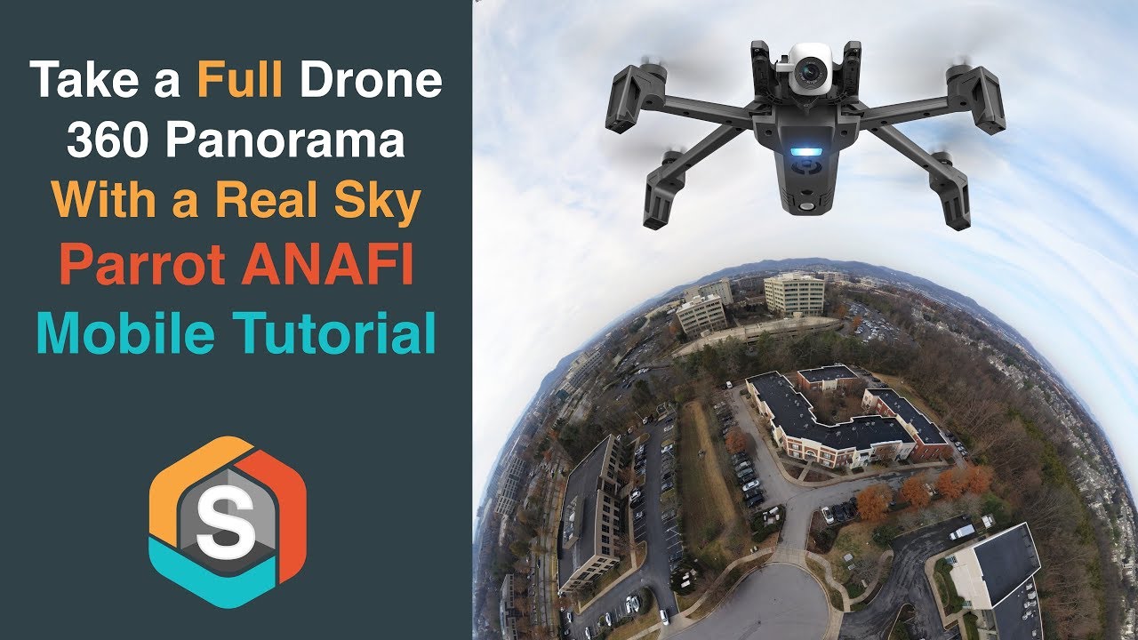 Take a Full Drone 360 Panorama with a Real Sky!!! Parrot ANAFI - Mobile Tutorial