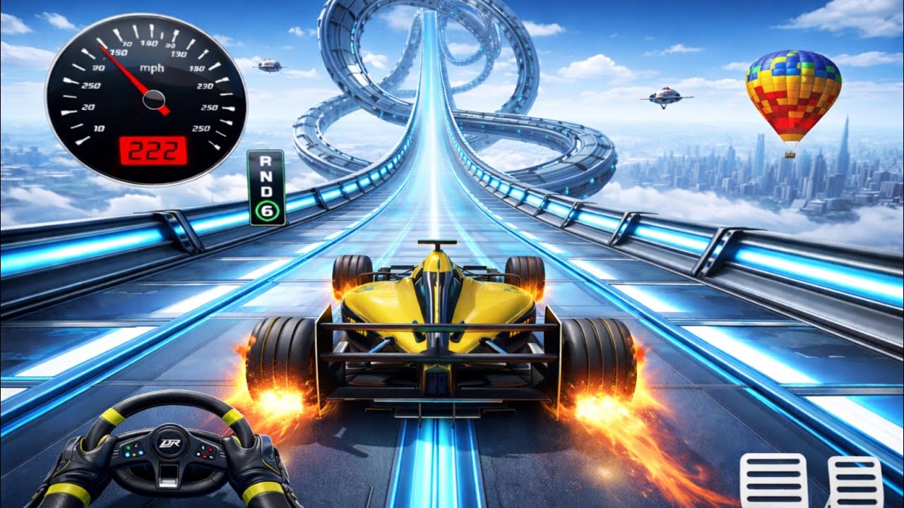 Formula Car Mega Ramp Extreme Racing - GT Car Formula Car Racing Stunts 3D - Android GamePlay 