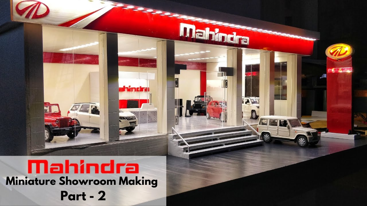 Making of Mahindra Miniature Showroom Part - 2 | Fully Handmade Garage | Miniature Garages