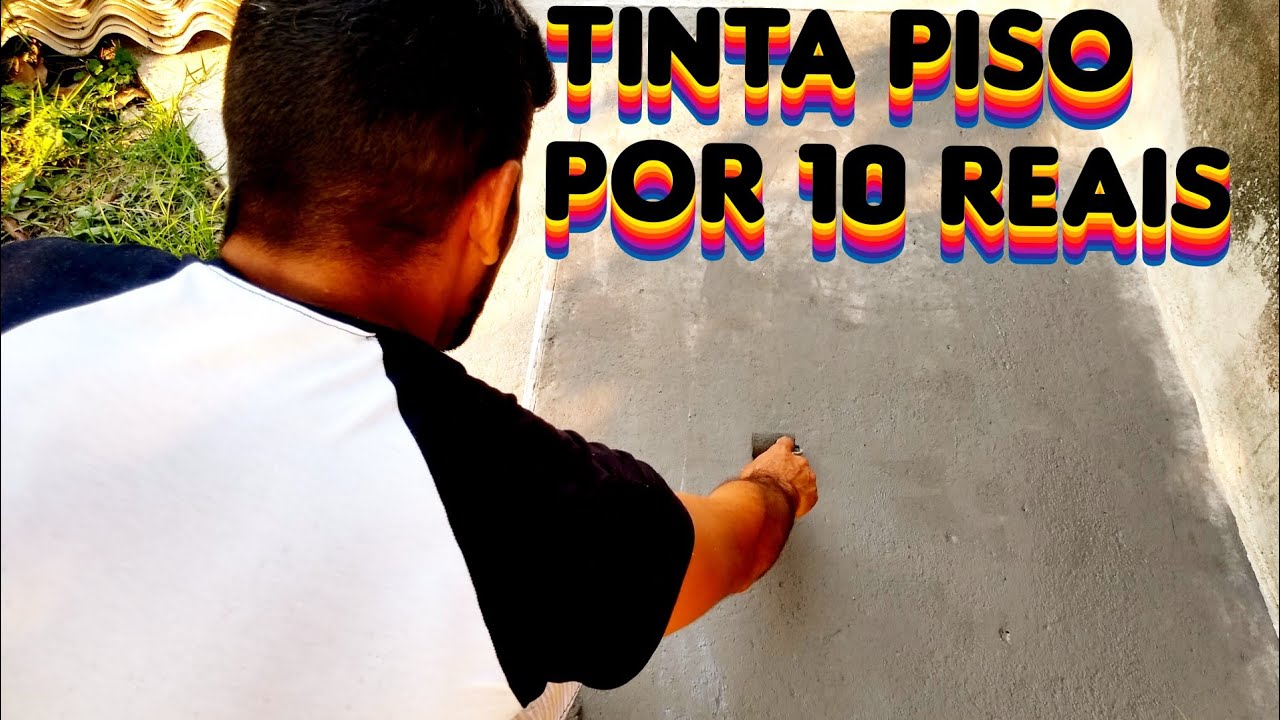 tinta caseira para piso, ( Gastei apenas 10 REAIS.