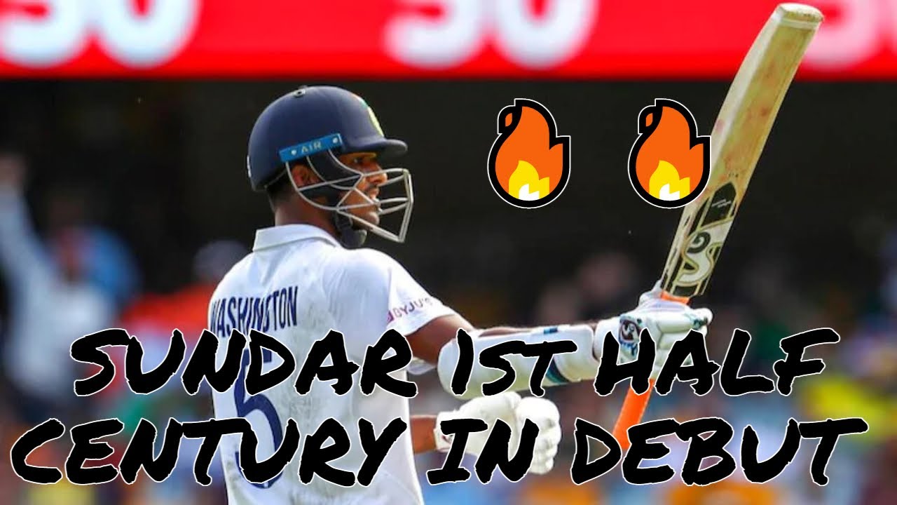#WashingtonSundar- 🔥 🔥1st half century 🔥 🔥-INDIA COME BACK-EDIT-DINGDONGBELL