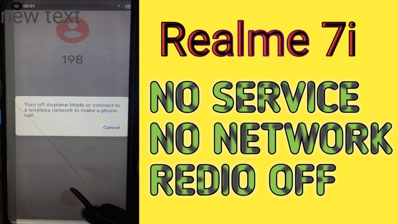Realme 7i no service redio off || nikhil technical ||