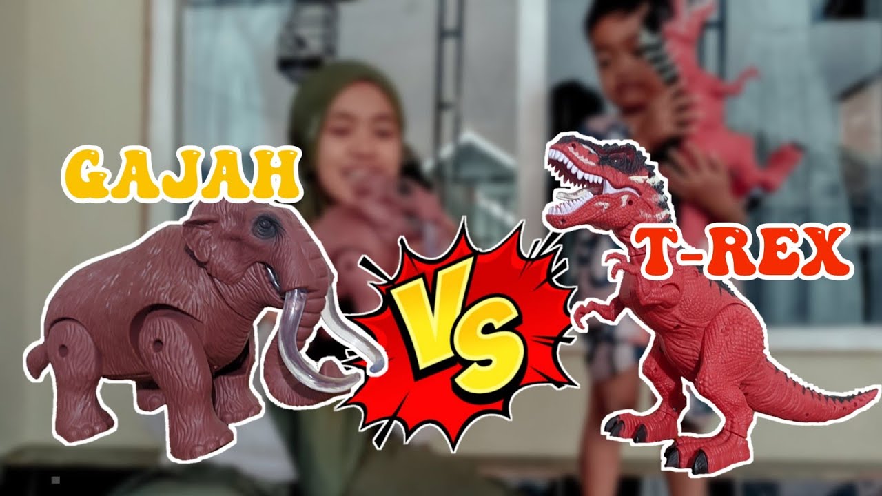 Merakit mainan Gajah dan dino T-rex-Unboxing|dinosaurus and elephant toy for kids