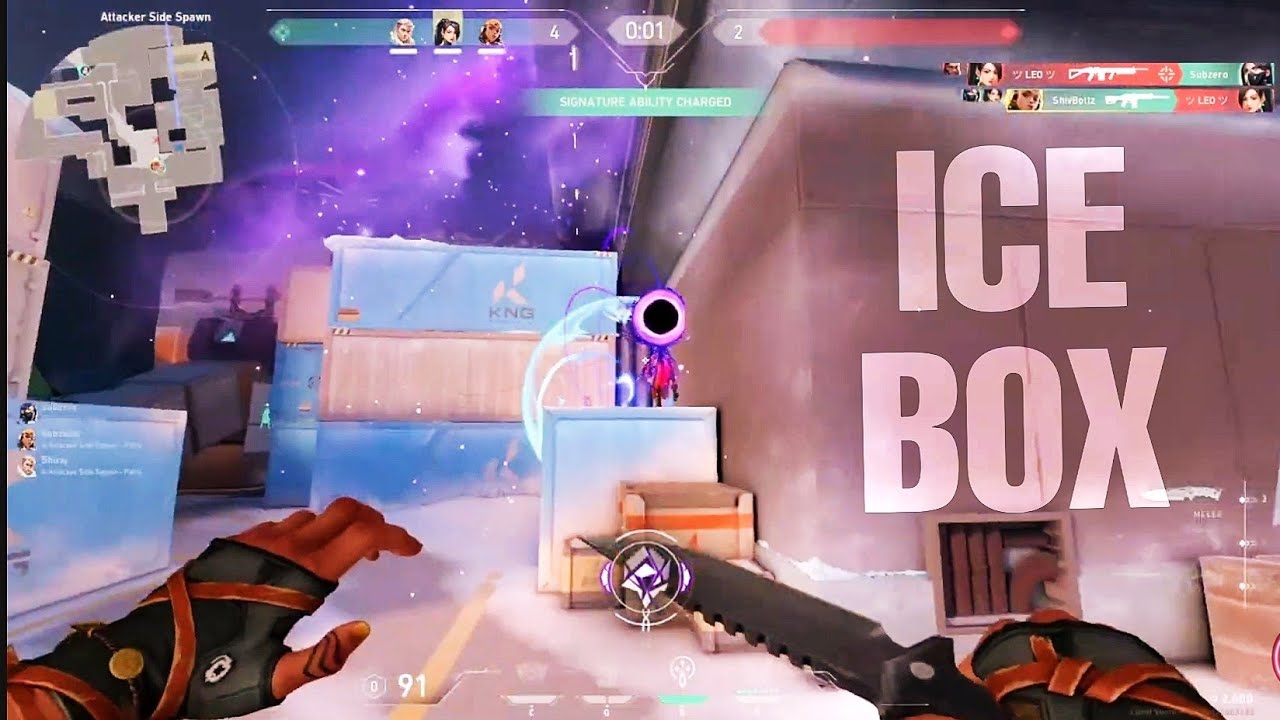 Aggressive RAZE plays on Valorants  map Icebox