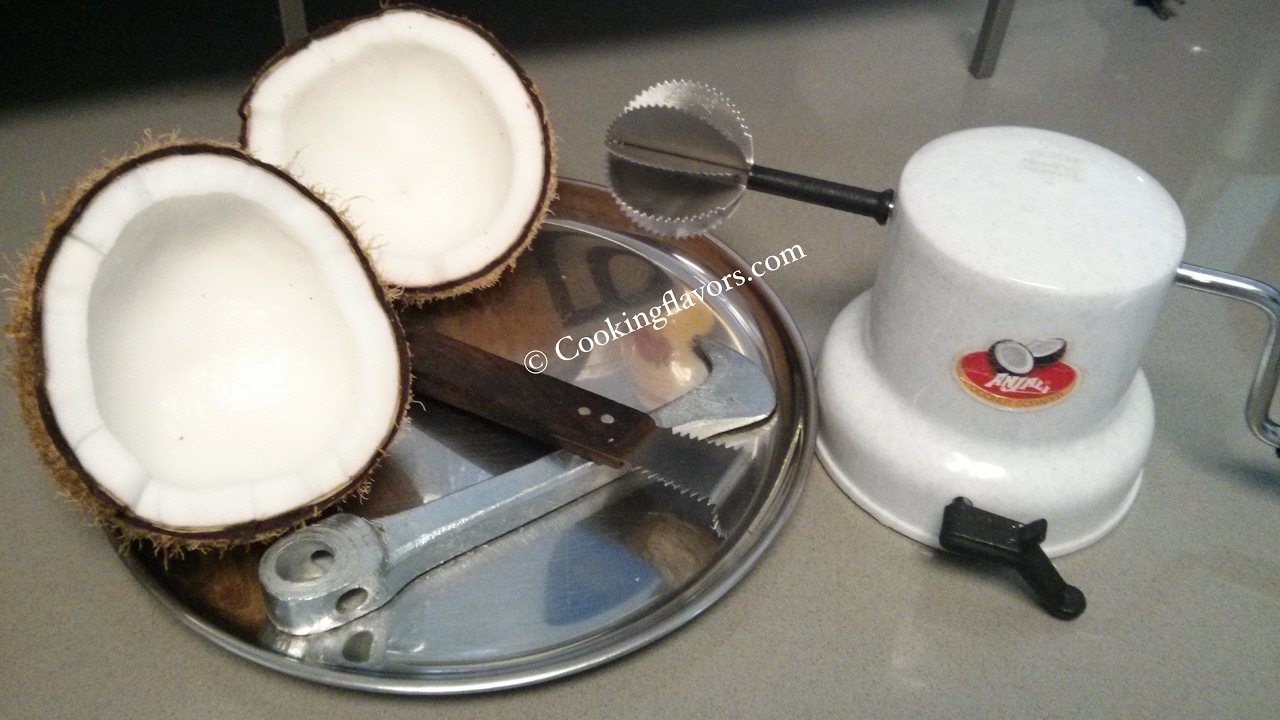 Coconut - How to break, take out pieces, grate and store a coconut