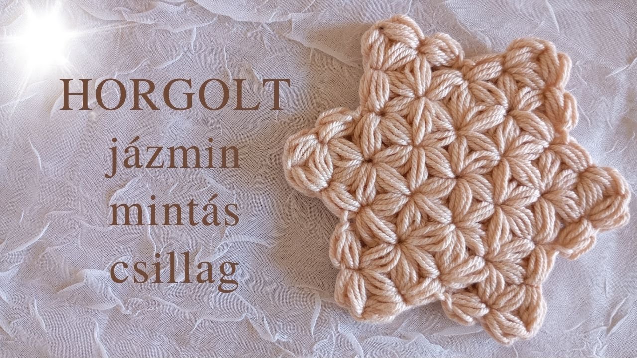 Horgolt csillag jázmin öltéssel / Crochet christmas star with jasmine stitch