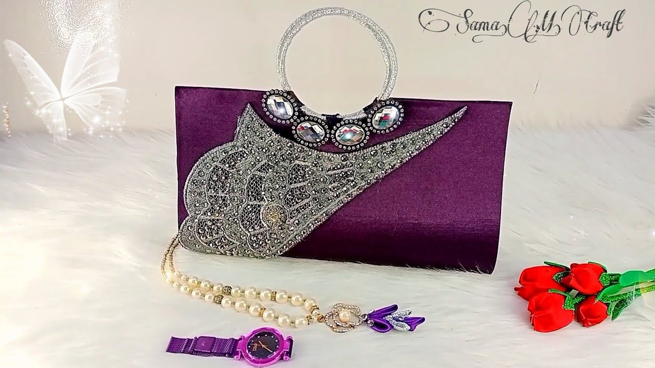 اعملى بنفسك بورتيفيه  سواريه من حجات بترميها/طريقة عمل شنطة يد بأقل التكاليف/Handcrafts