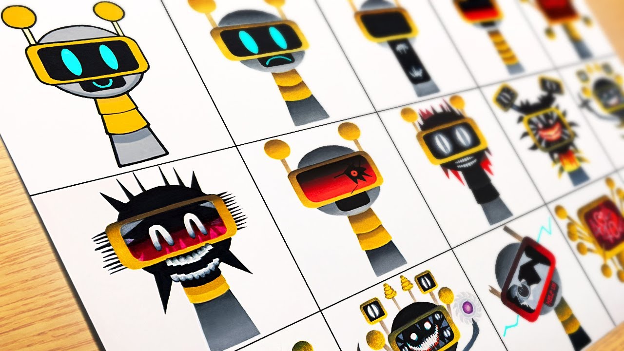 Drawing Incredibox Sprunki : Phase 1 to Phase 17 [Fun bot] New Updated Phase / Sprunki Mix