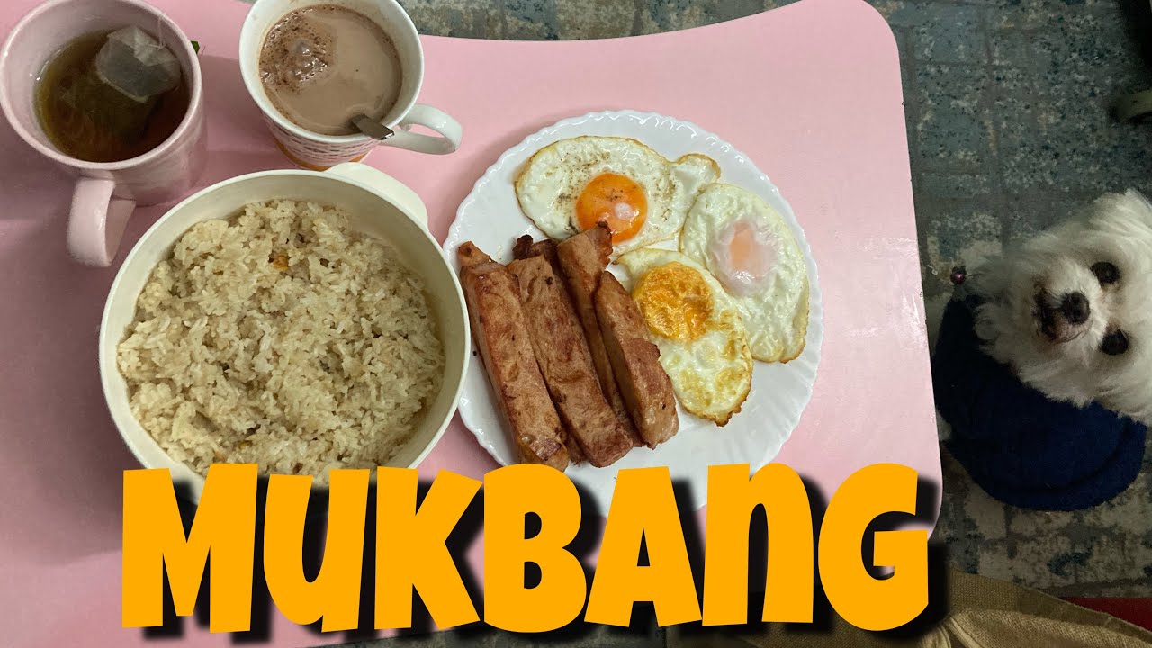 MUKBANG [SANGAG KANIN,HAM AT EGG]MAY PA SHOUTOUT/#mukbang #mukbangers #filipinomukbanger #fypシ