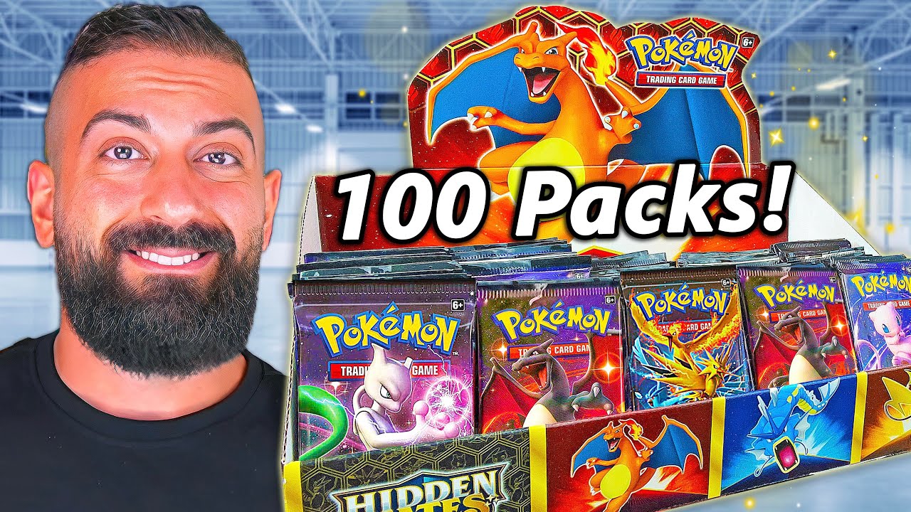 100 Hidden Fates Pokemon Packs!