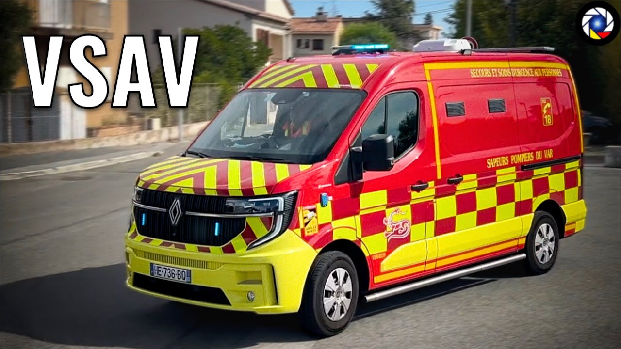 Sirènes et feux bleus - VSAV et véhicules d’urgence en intervention