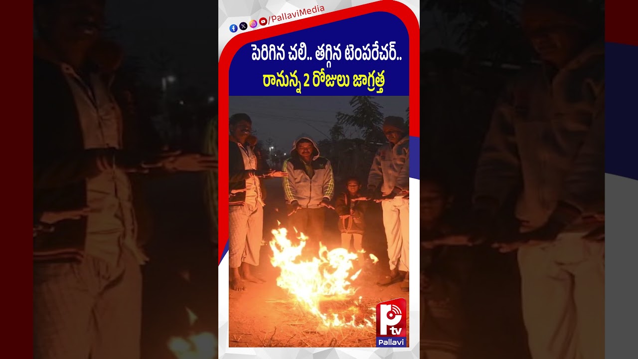 పెరిగిన చలి.. తగ్గిన టెంపరేచర్ | Cold Wave Alert in Telugu States for Next Two Days