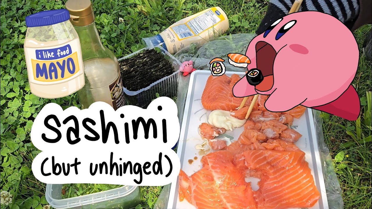 kirb eats (sashimi) mukbang