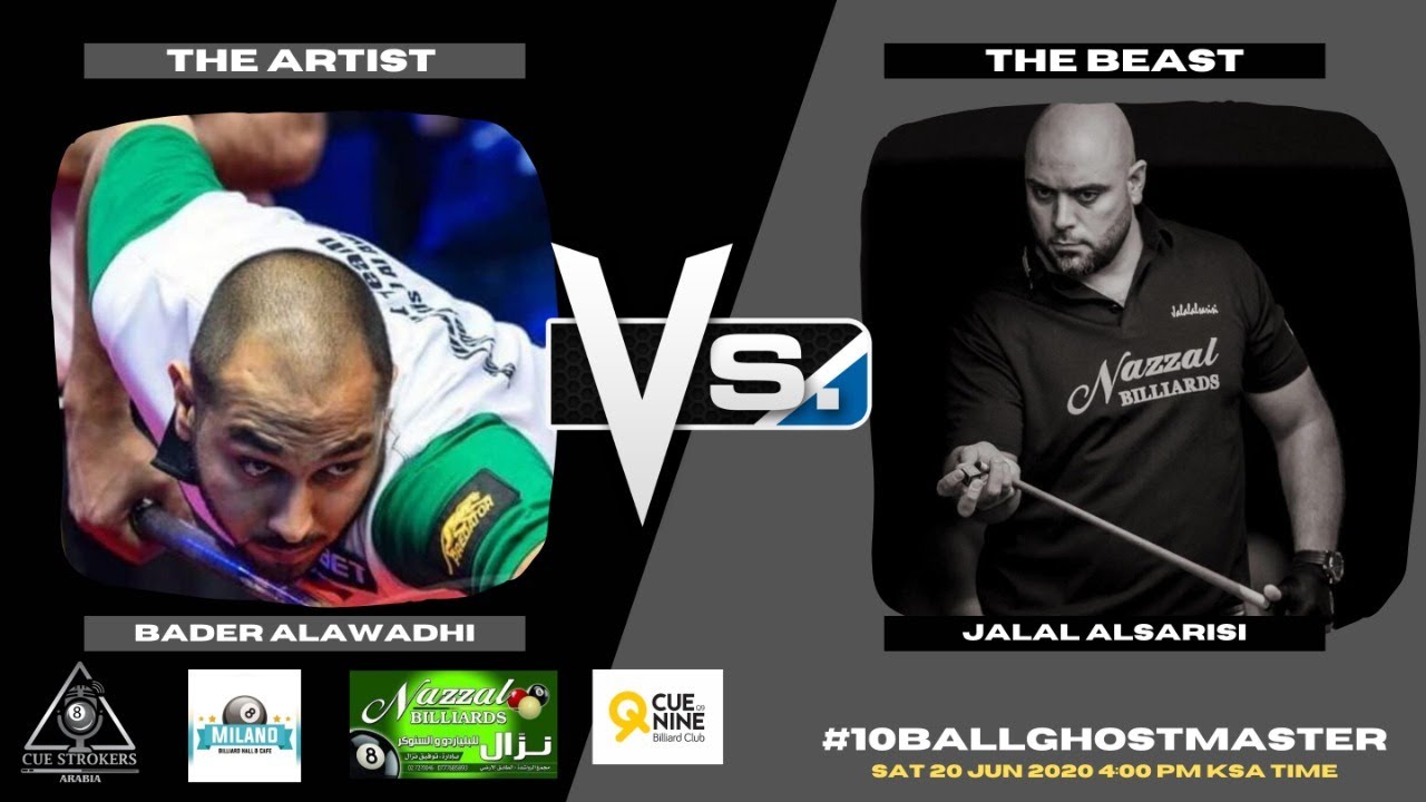 10 Ball Ghost Master | Jalal Alsarisi Vs. Bader Alwadhi | Cue Strokers Arabia