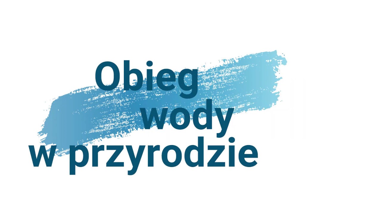 Obieg wody w przyrodzie - cykl hydrologiczny