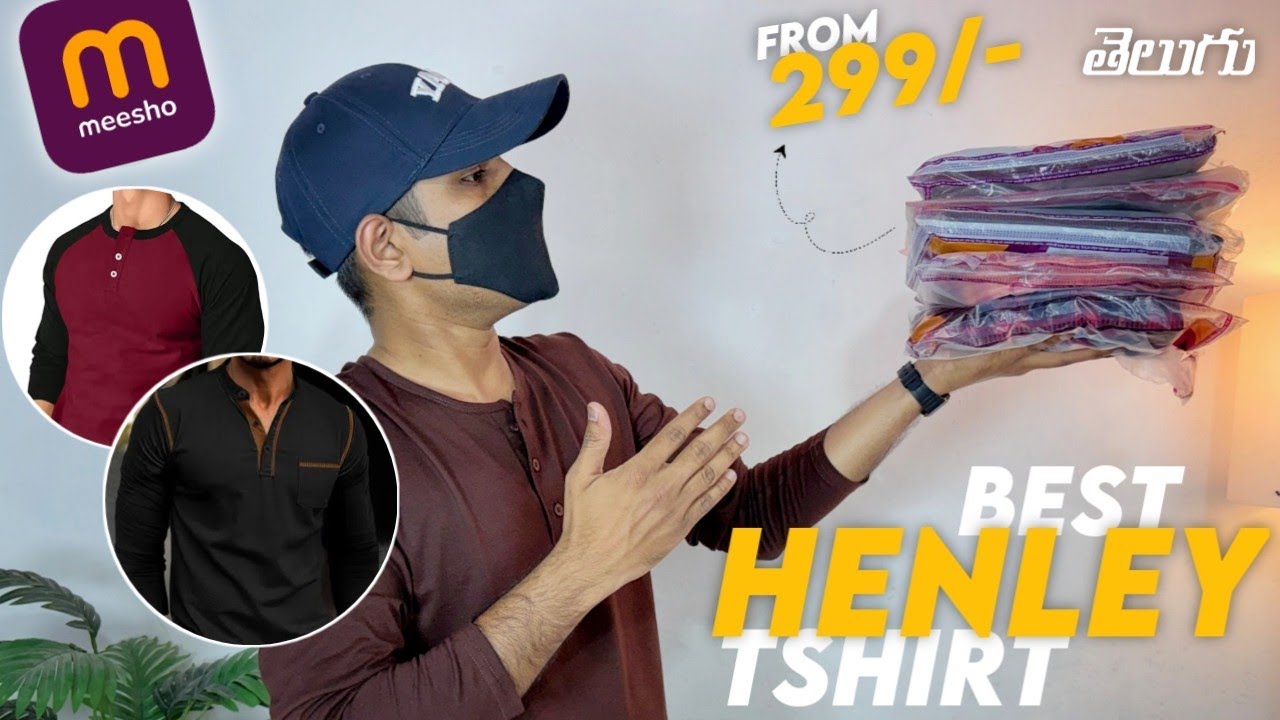 Best Henley Tshirts For Men From Meesho || Budget Henley Tshirts For Men || In Telugu 
