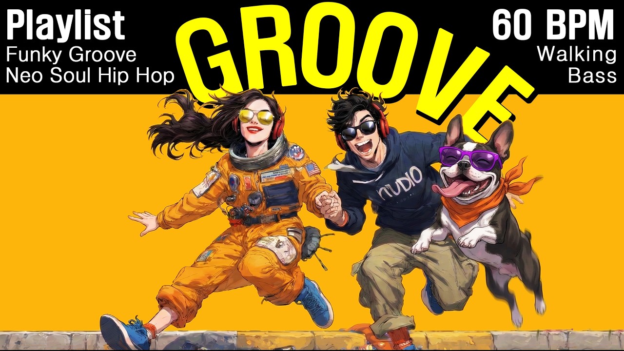 60BPM Funky Hip Hop & Neo Soul Groove 🎧 듣자마자 몸이 들썩이는 힙합 플레이리스트｜작업용·산책 및 드라이브·매장음악 [중간광고없음]