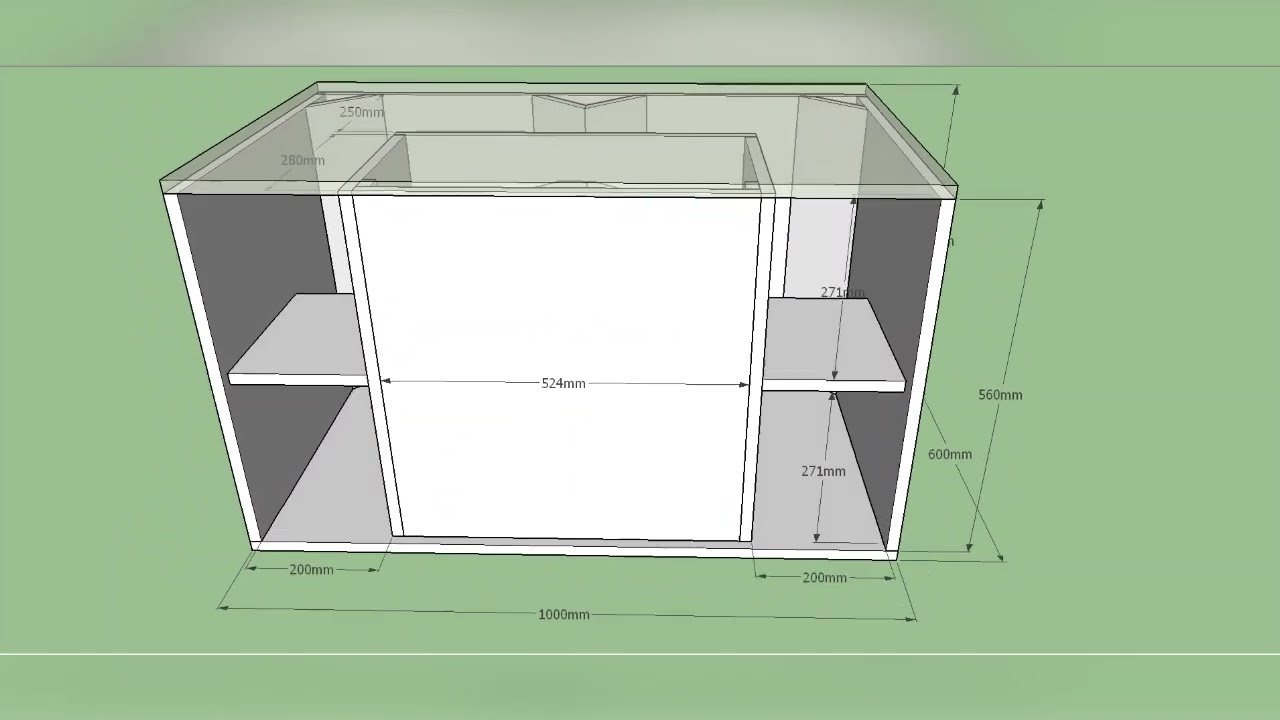 ПЛАН ИЗМЕРЕНИЯ Одинарный 18-дюймовый сабвуфер 4-го порядка