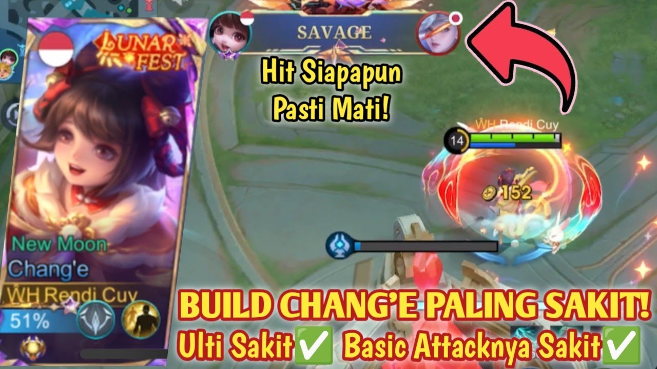 CHANGE GAMPANG SAVAGE KARNA PAKE ITEM INI!🤫 SIAPAPUN PASTI MATI! BUILD CHANG'E TERSAKIT 2024 - MLBB