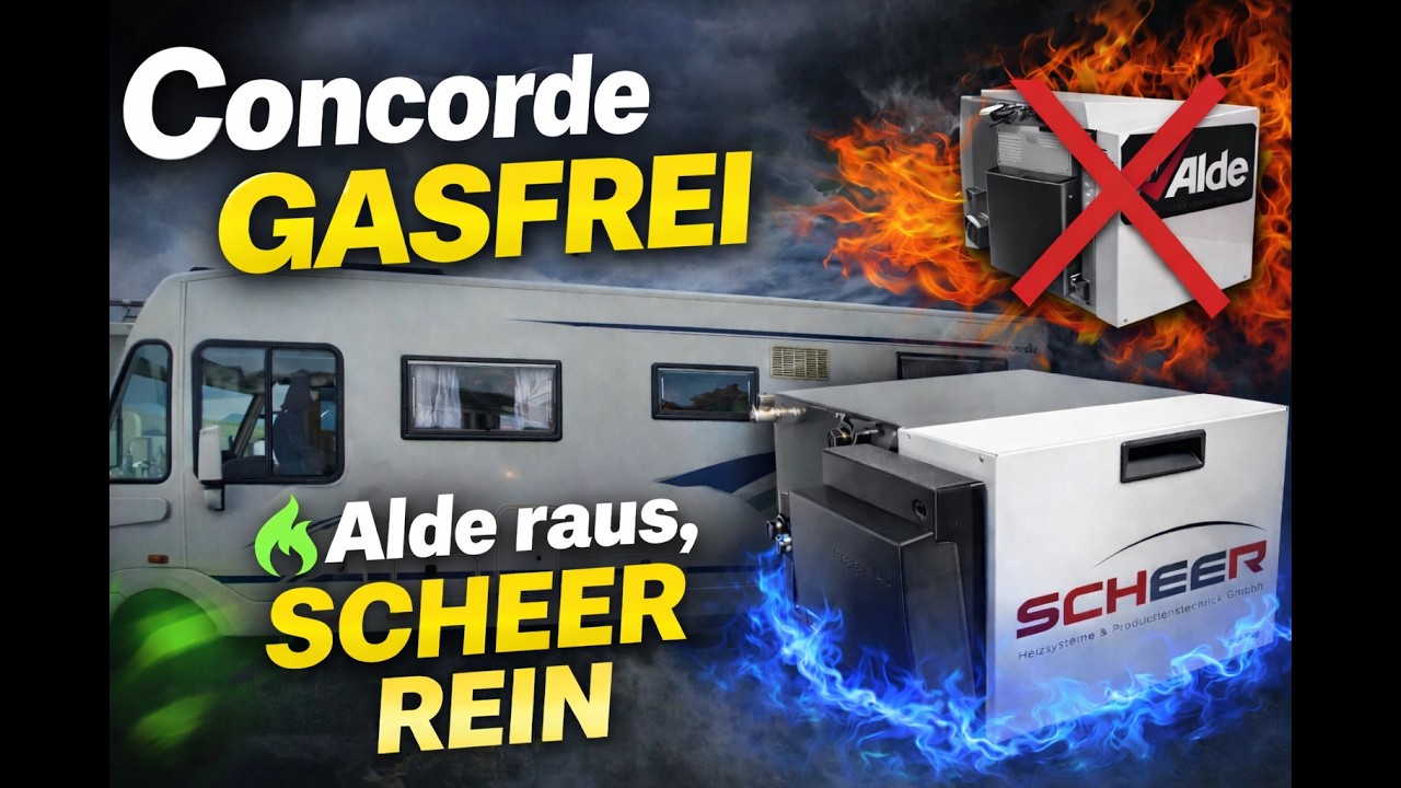 Concorde Concerto Umbau von Alde Gasheizung auf Scheer nano Dieselheizung