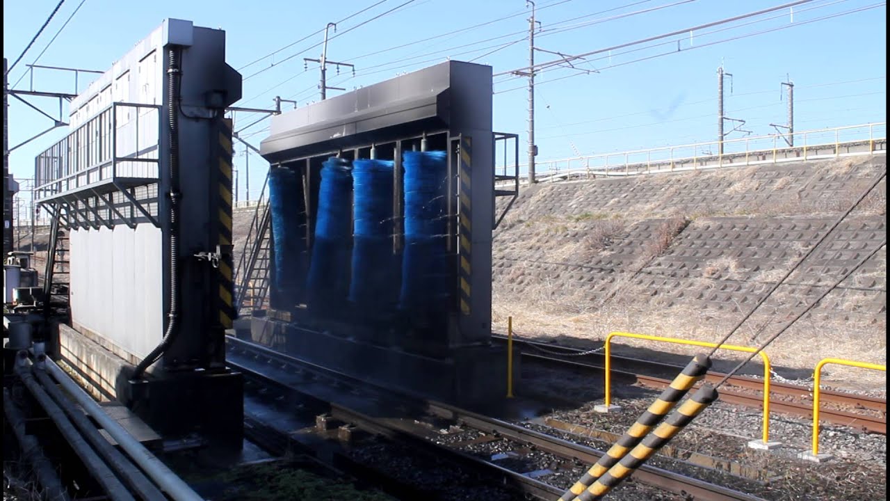 【洗車シーン/ありがとう107系】JR小山車両センター　107系(宮ヤマN2編成・引退仕様)　洗車