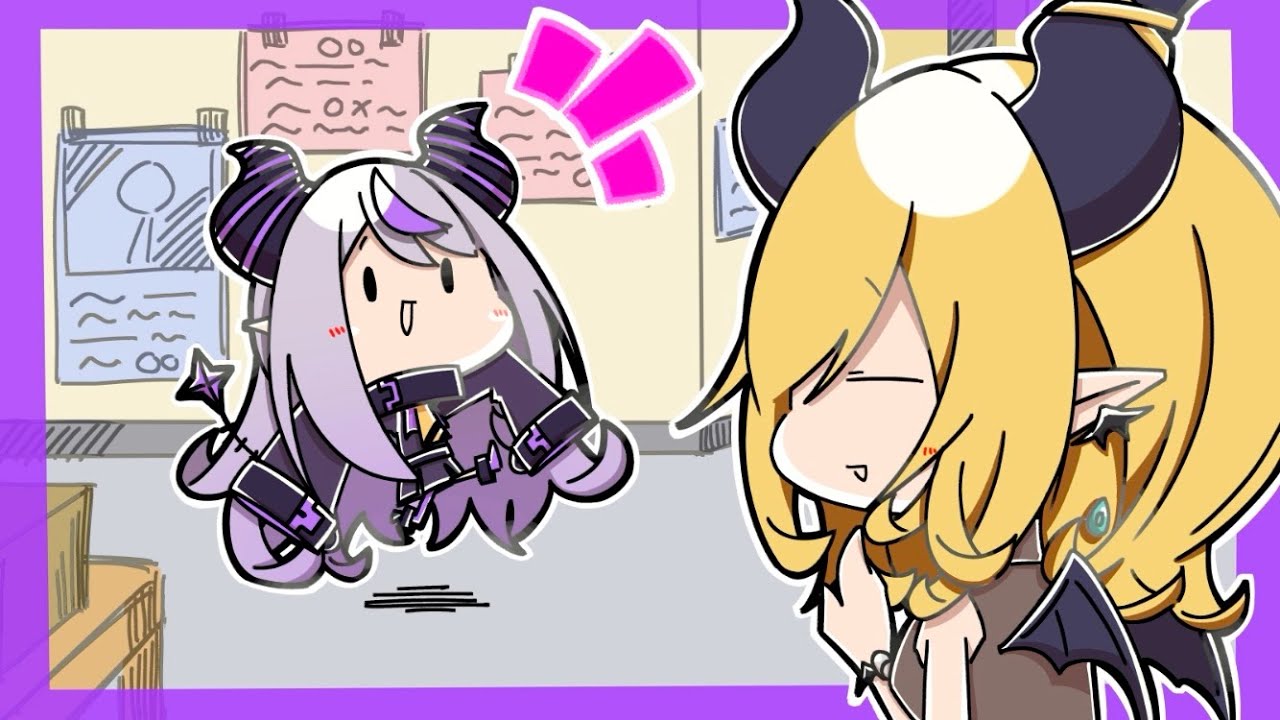 Upon finding Choco, Laplus runs up to her with a smile.【Animated Hololive/Eng sub】【Choco/Lap/Shion】