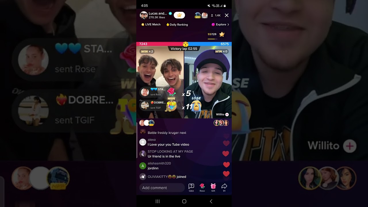 Lucas And Marcus & Willito Chatting And Battling Each Other On Tiktok Live Must Watch