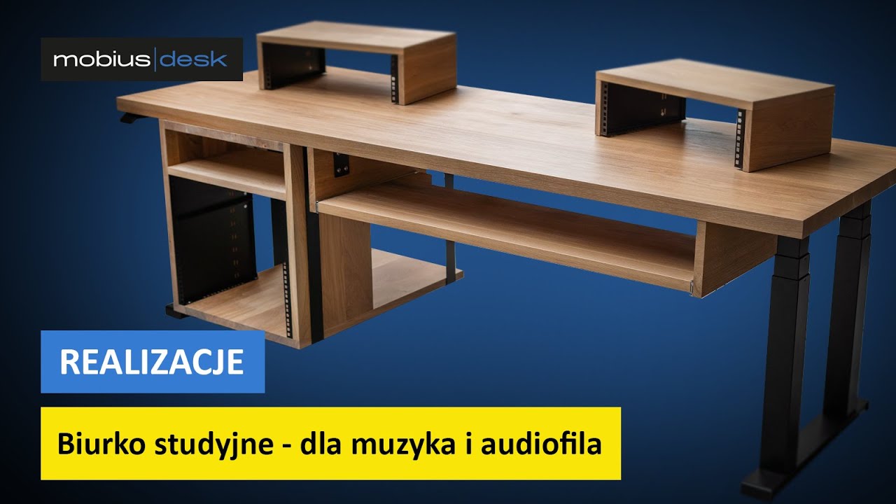 Biurko studyjne - z systemem RACK - podnoszone elektrycznie - dla muzyka i audiofila