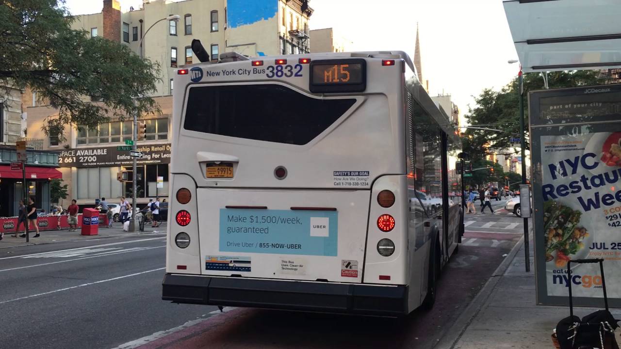 MTA New York City Bus Daimler Orion 07.501 Next Generation Hybrid Electric Vehicle 3832 on the M15