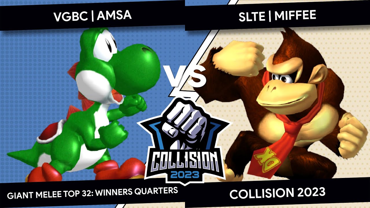 Collision 2023 Giant Melee - VGBC RB | Amsa (Yoshi) Vs. Miffee (Donkey Kong) - Winners Quarters