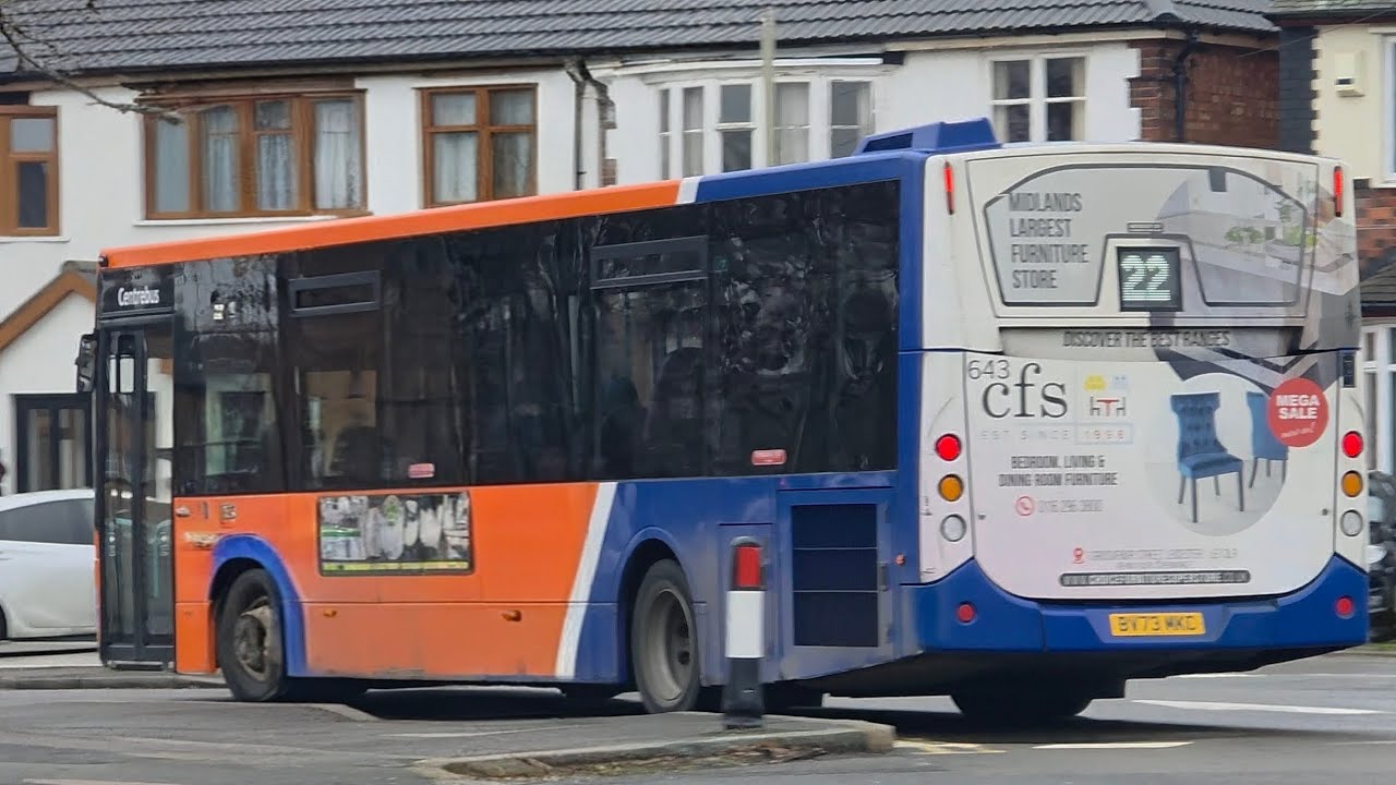 **THRASH** Ride on centrebus Leicester 643 MCV evora route 22