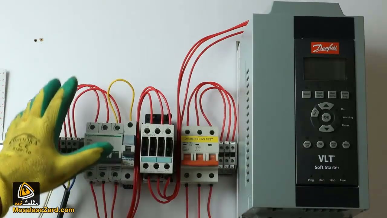 سیم بندی مدار قدرت سافت استارتر دانفوس