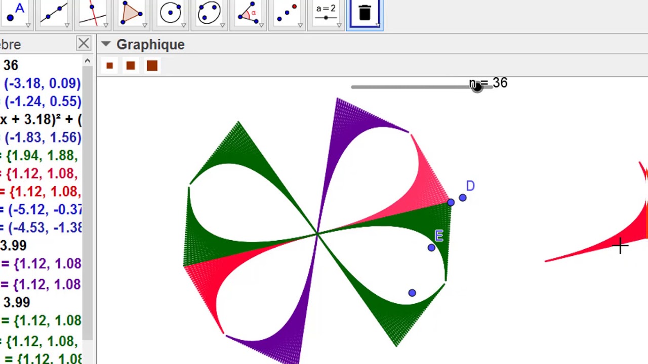 الزخرفة 3  و البرنامج  GeoGebra
