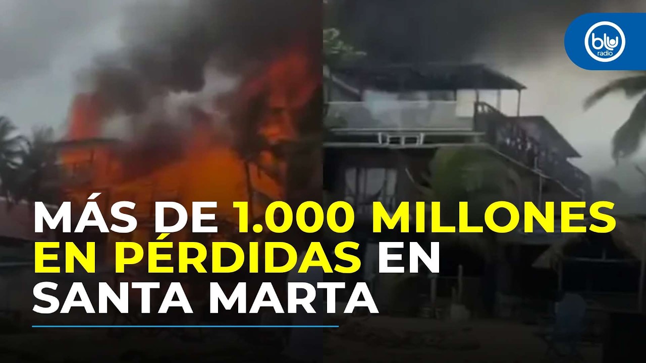 Un incendio de grandes proporciones consume la zona turística de Mendihuaca en Santa Marta