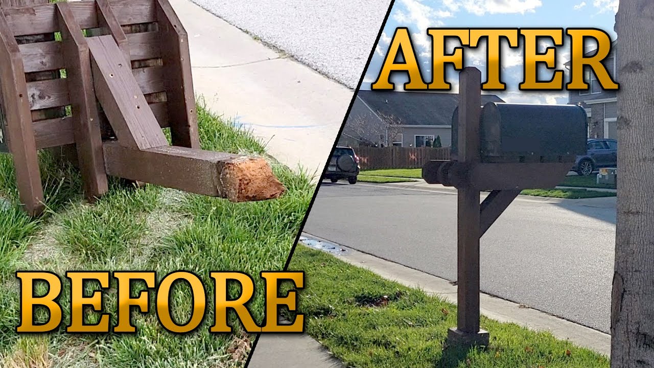 Replace Wood Mailbox Post - DIY | YeahPete