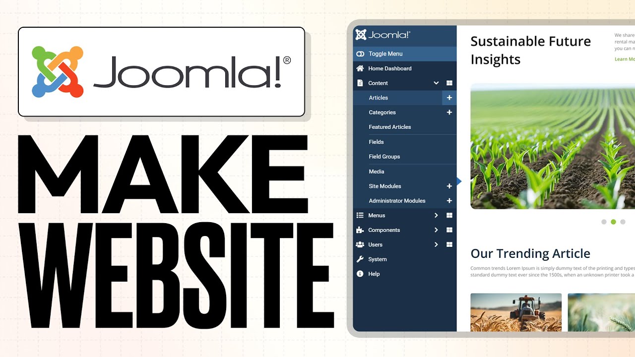 How to Make a Website with Joomla (2026) Joomla Beginner Tutorial