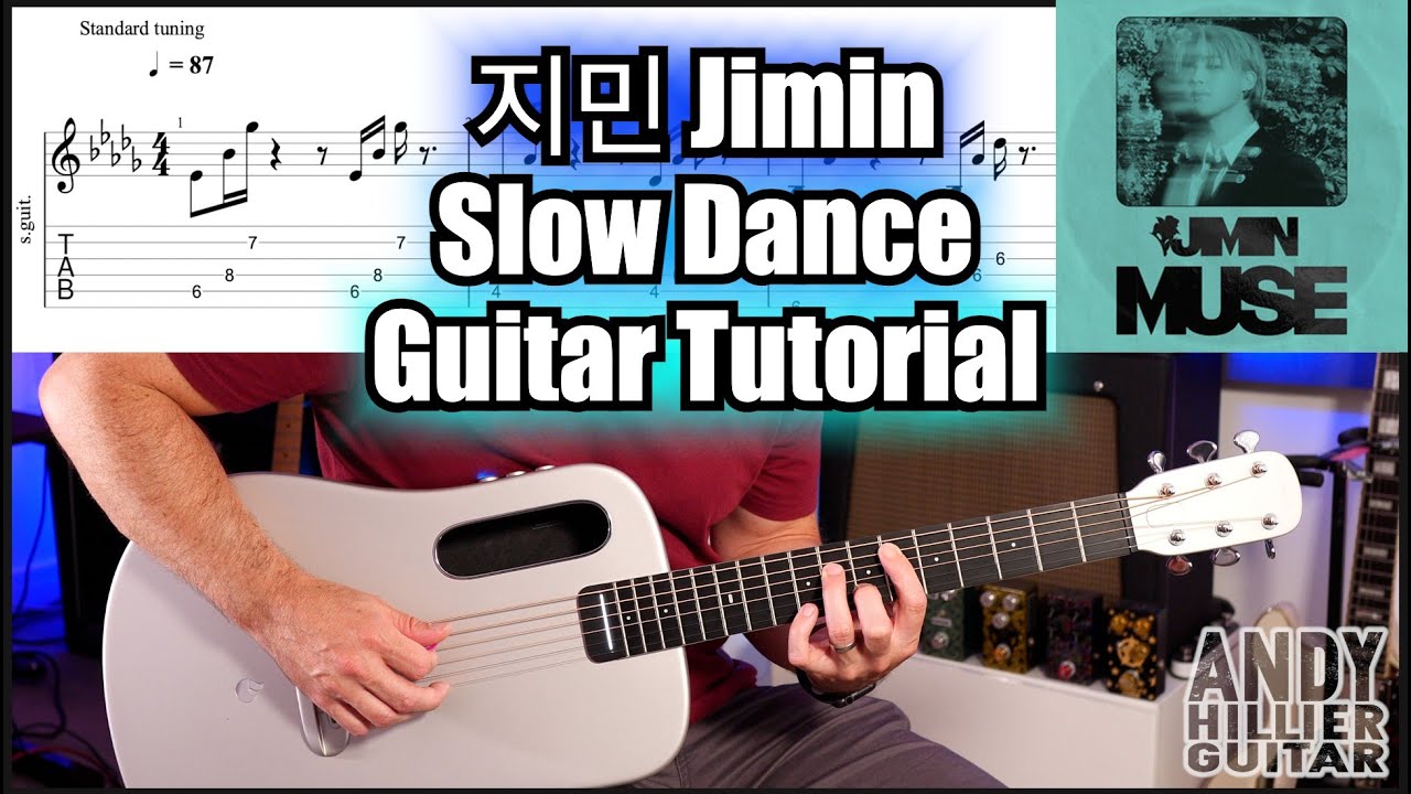 지민 Jimin Slow Dance (feat. Sofia Carson) Guitar Tutorial Lesson